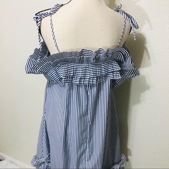 NEW with Tags NWT Lulu’s Stellar Blue and White Striped Midi Dress - Picture 5 of 7